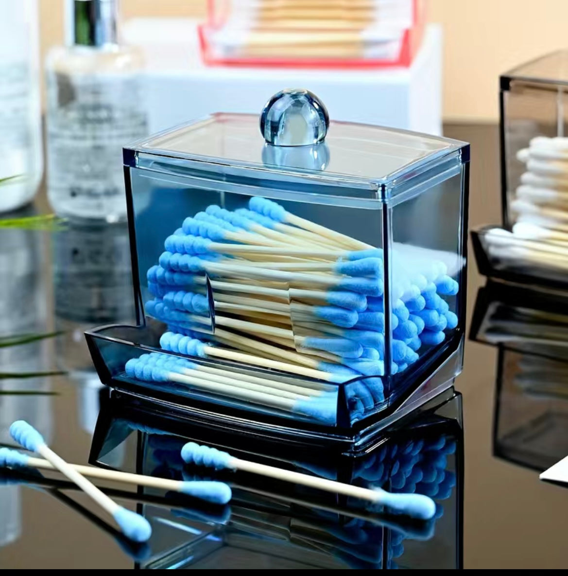 Acrylic Q Tip Holder Royal