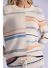 MINNIE ROSE  Textured Mix Stripe Crew