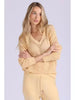 MINNIE ROSE  Solid Mesh V Neck