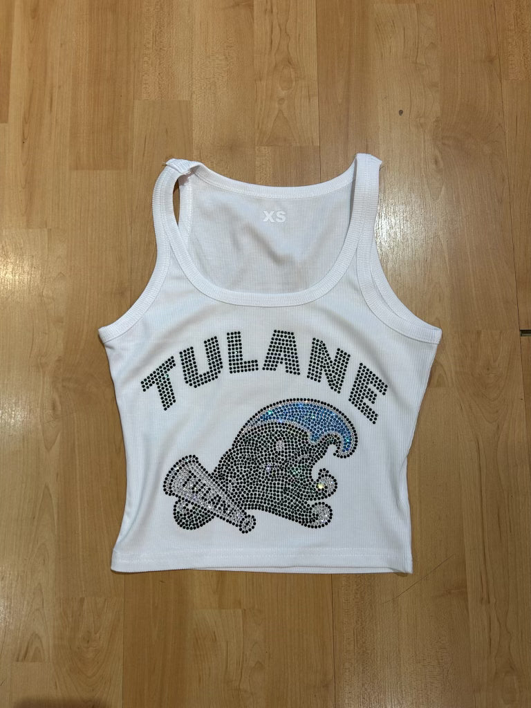 Bling Graphic Ribbed Tank – Royal NY