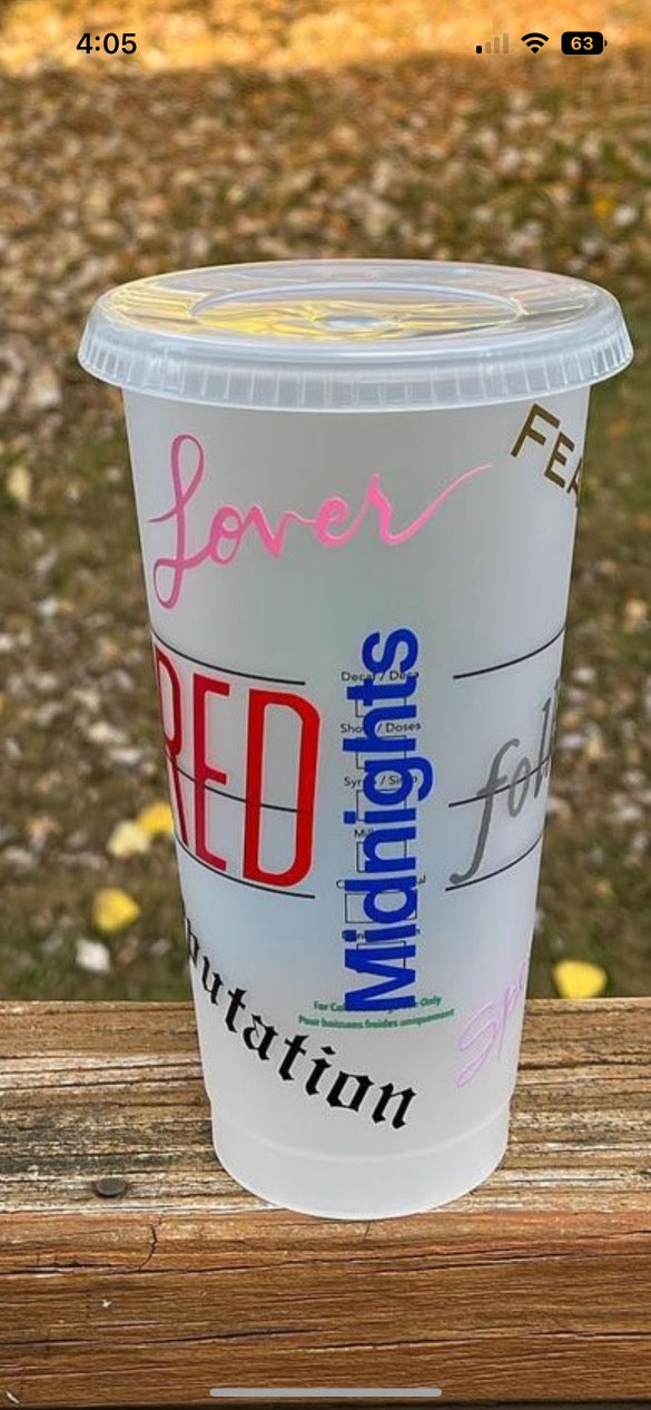 Taylor Swift glow in the dark cold cup