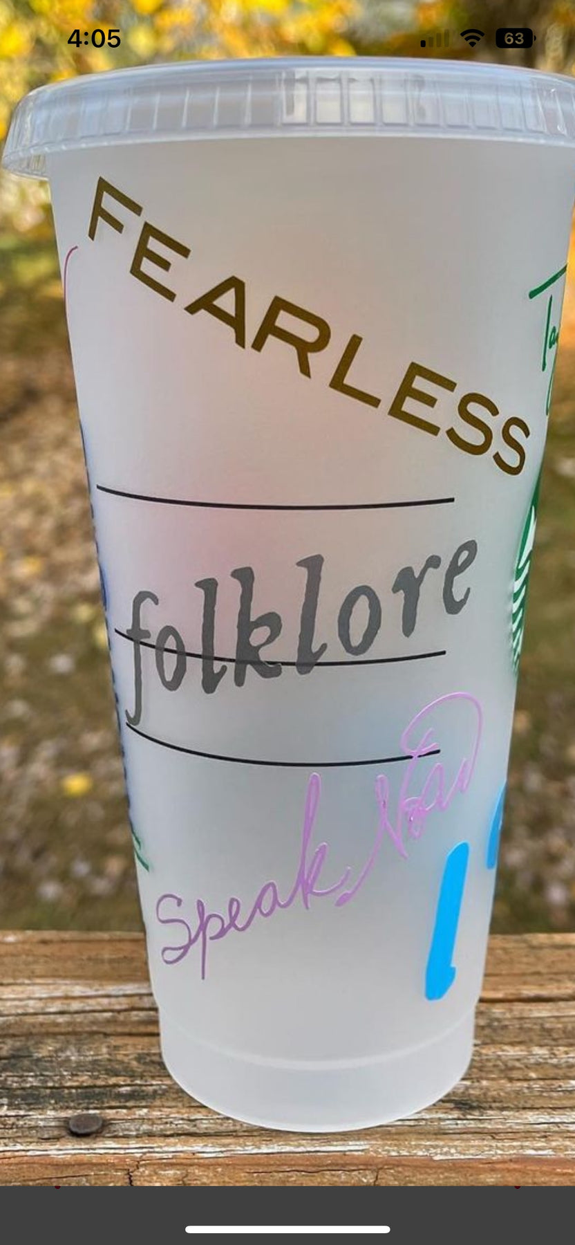 Taylor Eras Starbucks Reusable 24oz Cold Cup – ThirtySomethingxV