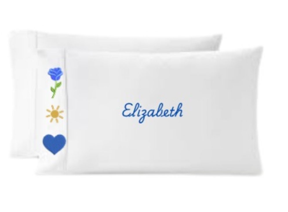 Custom Embroidered Microfiber Pillowcase